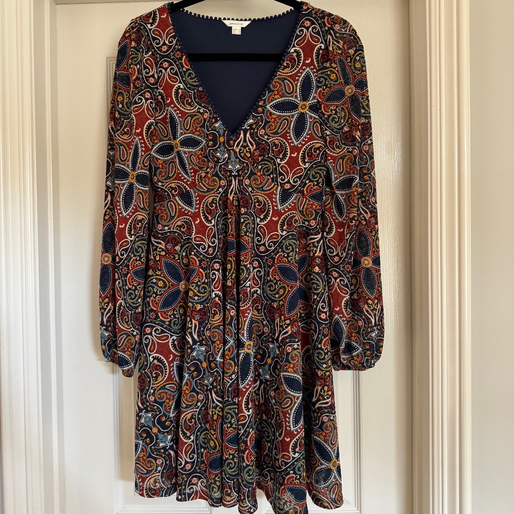 Springfield V neck Short dress Multi Colored